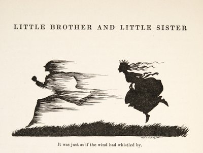 Era como si el viento hubiera silbado, de Hermanito y Hermanita y Otros Cuentos de los Hermanos Grimm, pub.1917 de Arthur Rackham