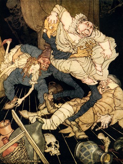 El Rey Peste de Edgar Allan Poe de Arthur Rackham