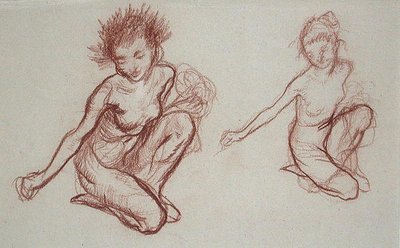 Demonio arrodillado de Arthur Rackham