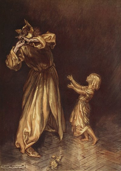 La pequeña Marygold era una estatua dorada, ilustración de 