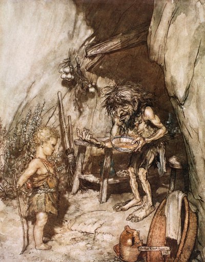 Mimo y el infante, 1924 de Arthur Rackham