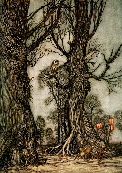 Peter Pan en los Jardines de Kensington de Arthur Rackham
