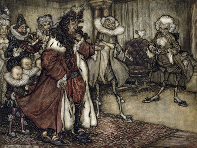 Preparando al rey de Arthur Rackham