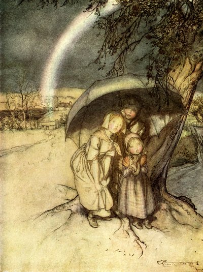 Lluvia, lluvia vete a España de Arthur Rackham