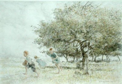 Robando manzanas de Arthur Rackham