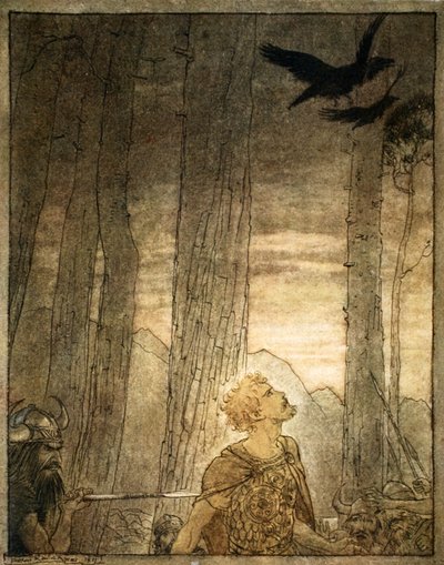 La muerte de Sigfrido, 1924 de Arthur Rackham
