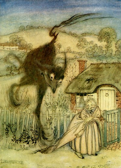 La bestia del pantano de Arthur Rackham