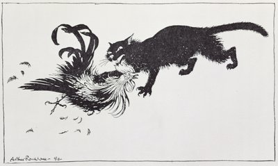 El gato y el gallo, ilustración de 