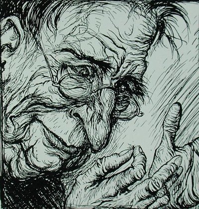La pulga y el hombre, ilustración de 