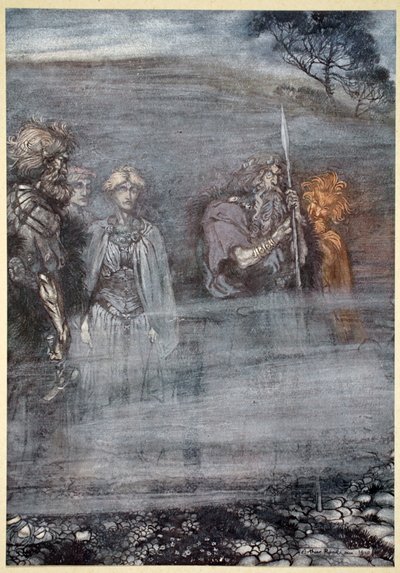 Los dioses se vuelven pálidos y envejecen por la pérdida de Freia, 1910 de Arthur Rackham