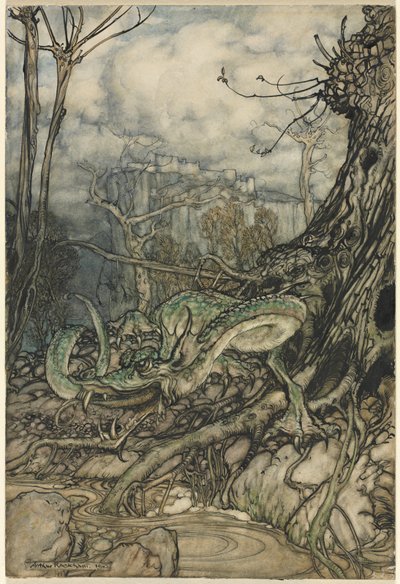 El dragón verde de Arthur Rackham