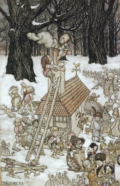 La casa construida para Maimie, 1906 de Arthur Rackham