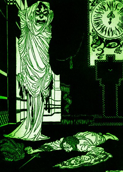 La máscara de la muerte roja" de Edgar Allan Poe de Arthur Rackham