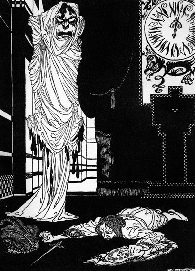 La máscara de la Muerte Roja de Arthur Rackham