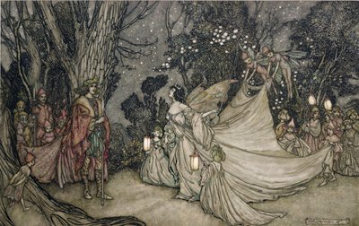El Encuentro de Oberón y Titania de Arthur Rackham