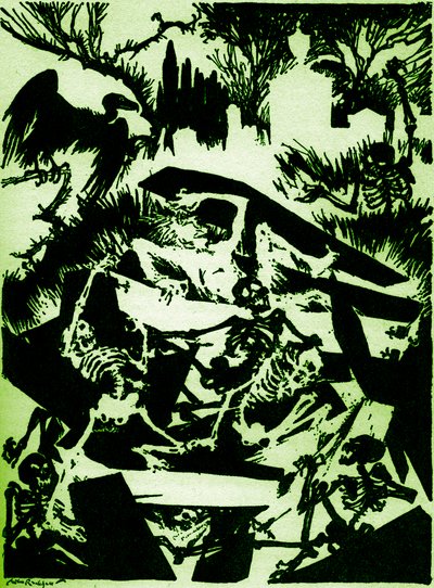 El entierro prematuro de Edgar Allan Poe de Arthur Rackham