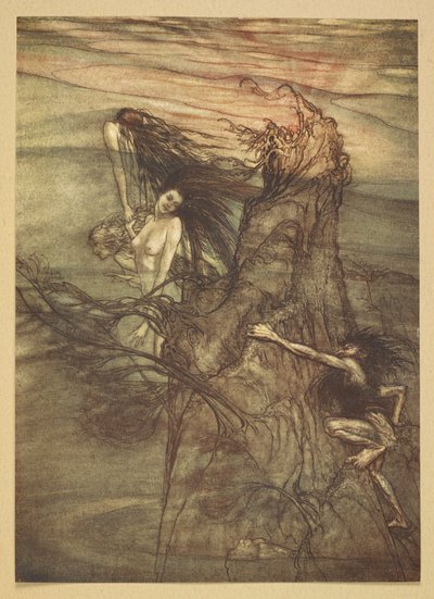 La doncella del Rin. de Arthur Rackham