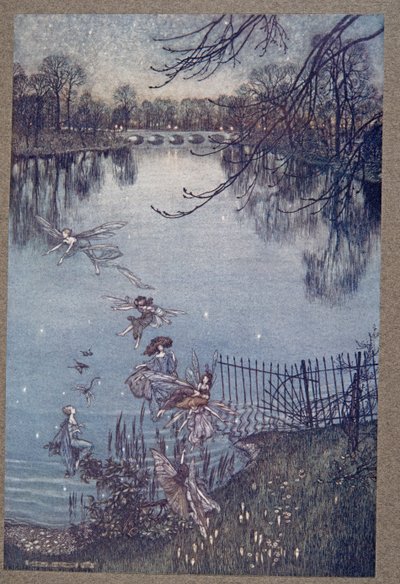 El Serpentine es un hermoso lago, y hay un bosque sumergido en el fondo. Si miras por el borde puedes ver los árboles creciendo al revés, y dicen que por la noche también hay dr... de Arthur Rackham
