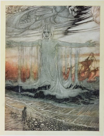El Náufrago y el Mar, ilustración de 