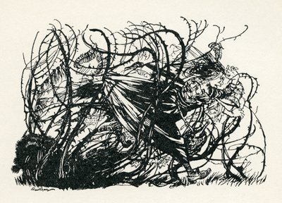 Las Tres Cabezas del Pozo de Arthur Rackham