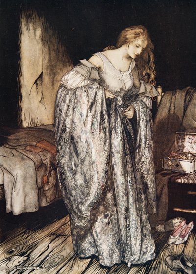 El verdadero amor, de Hermanito y hermanita y otros cuentos de los Hermanos Grimm, pub.1917 de Arthur Rackham