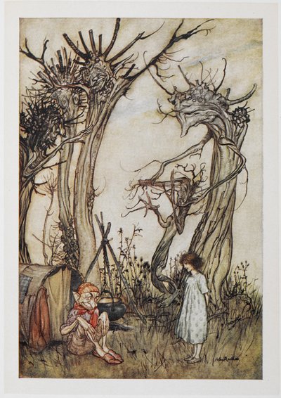El hombre del desierto de Arthur Rackham