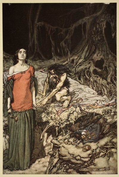 El cortejo de Grimhilde, la madre de Hagen, de 