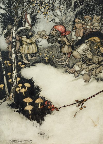 Bebieron su licor en profundo silencio, 1905 de Arthur Rackham