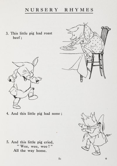 Este cerdito fue al mercado - canción infantil. de Arthur Rackham