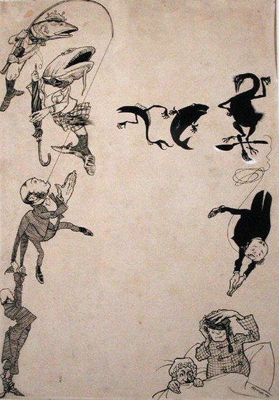 Ojo por ojo, ilustración de la revista Cassell, publicada en 1902 de Arthur Rackham