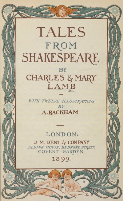 Portada de "Cuentos de Shakespeare...". de Arthur Rackham