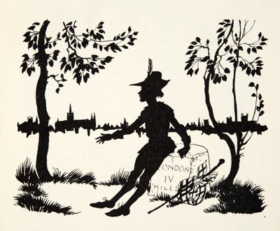 Vuelve otra vez Whittington, Tres veces Alcalde de Londres, de The Arthur Rackham Fairy Book, pub. 1933 de Arthur Rackham