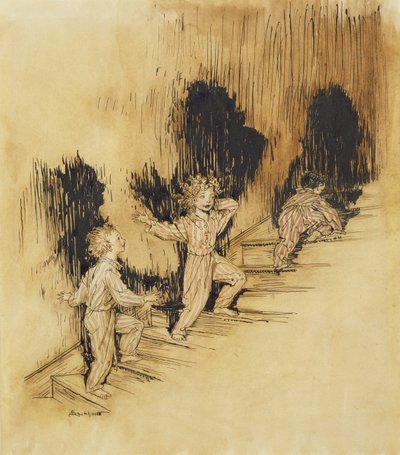 Era la Noche Antes de Navidad, ilustración de La Noche Antes de Navidad, por Clement C. Moore, 1931 de Arthur Rackham