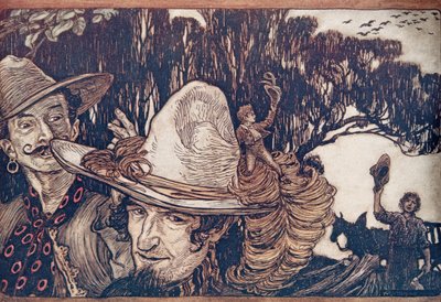 Cuando Tom se despidió de su padre, se fueron con él, de Los cuentos de hadas de los hermanos Grimm, pub. 1909 de Arthur Rackham