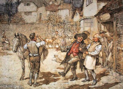 Cuando un rebaño de ovejas había traído un beneficio razonable de Arthur Rackham
