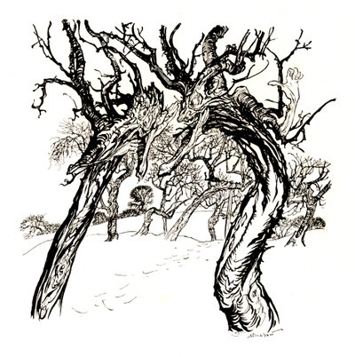 Árboles Susurrantes, De Un Plato de Manzanas, 1917, 1923 de Arthur Rackham