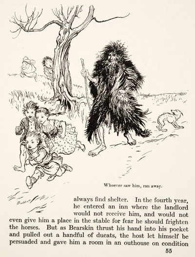 Quien lo vio huyó, de Hermanito y Hermanita y otros cuentos de los Hermanos Grimm, pub.1917 de Arthur Rackham