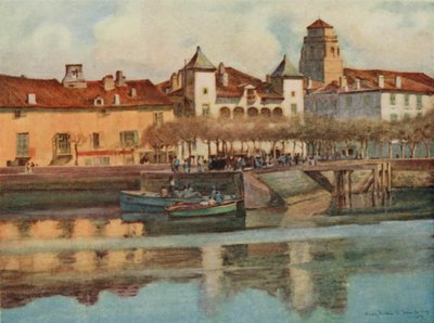 País Vasco: Lohobiague, St Jean de Luz (litografía en color) de Arthur Romilly Fedden