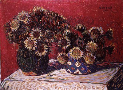 Dos jarrones de flores de Arthur Segal