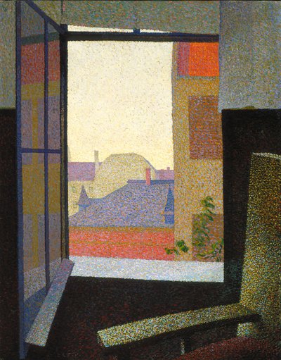 Vista desde la ventana (óleo sobre lienzo) de Arthur Segal