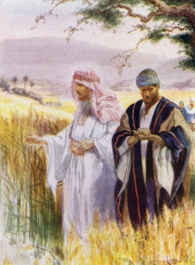 Jesús y sus discípulos en el campo de maíz de Arthur Twidle