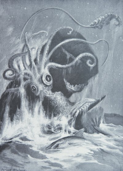 El Kraken vs. Cachalotes de Arthur Twidle