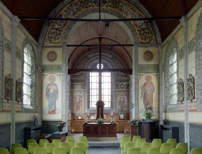 Capilla (Mater, capilla de Sint-Amelberga). Interior. 1915-1916. Arquitecto Arthur Van Ommeslaeghe. de Arthur Van Ommeslaeghe