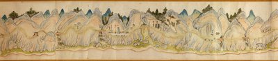 16.000. suministrados. Orientado con el norte a la derecha. Relieve mostrado pictóricamente. Vista de pájaro. Cubre el río Wei en Baoji Xian, Shanxi Sheng hasta Shu Dao en la frontera Shanxi-Sichuan. Muestra los asentamientos, las paradas de descanso, las  de Arthur W. Hummel