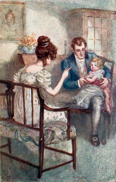 Ilustración para Emma de Jane Austen de Arthur Wallis Mills