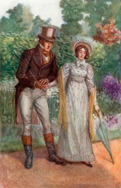 Ilustración para Emma de Jane Austen de Arthur Wallis Mills