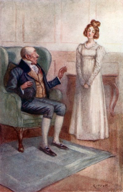 Ilustración para Emma de Jane Austen de Arthur Wallis Mills