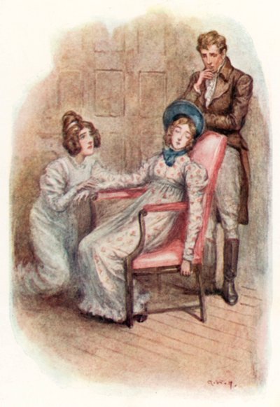 Ilustración para Emma de Jane Austen de Arthur Wallis Mills