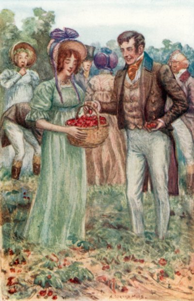 Ilustración para Emma de Jane Austen de Arthur Wallis Mills