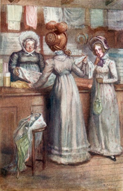Ilustración para Emma de Jane Austen de Arthur Wallis Mills